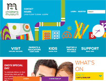 Tablet Screenshot of childrensmuseum.com